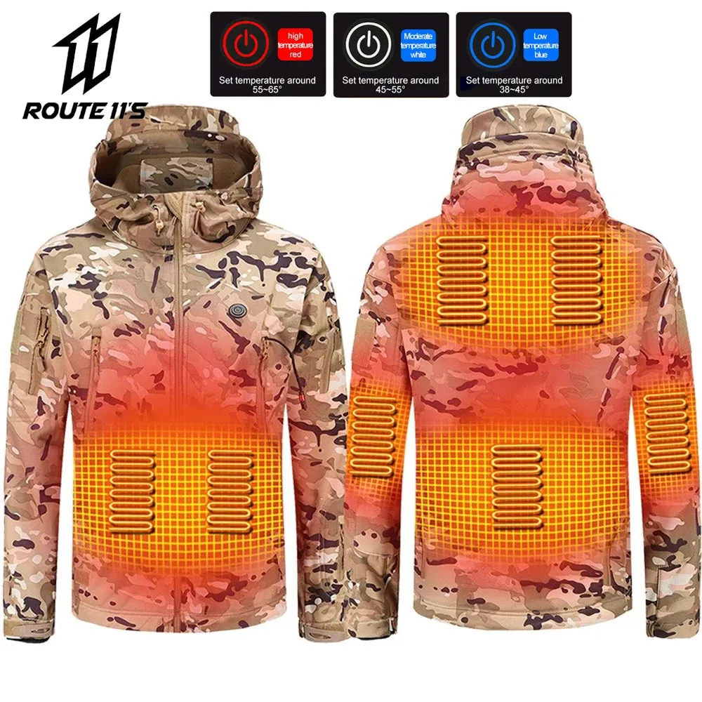 1 - AC - Heated Winter Jacket: USB-powered warmth for camping, skiing, and motorcycle riding