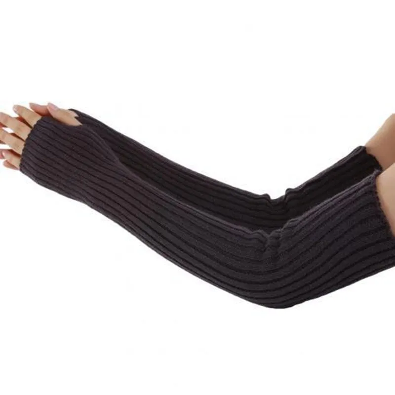 1 Pair Fashion Warm Knitted Fingerless Gloves