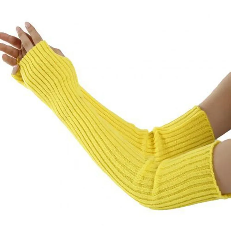 1 Pair Fashion Warm Knitted Fingerless Gloves