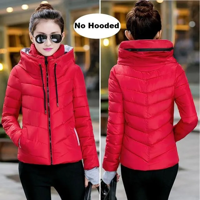 2018 Winter  Short Jacket women Plus Size Women Parkas Thicken Outerwear hooded Coats