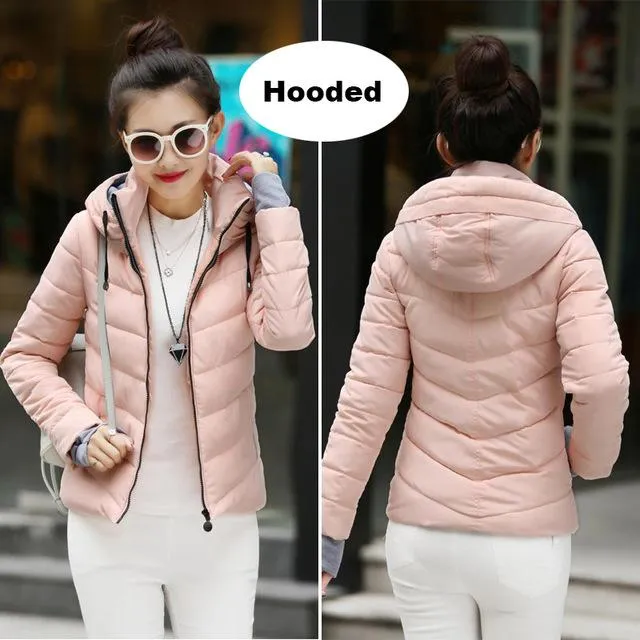 2018 Winter  Short Jacket women Plus Size Women Parkas Thicken Outerwear hooded Coats