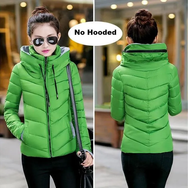 2018 Winter  Short Jacket women Plus Size Women Parkas Thicken Outerwear hooded Coats