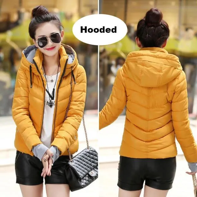 2018 Winter  Short Jacket women Plus Size Women Parkas Thicken Outerwear hooded Coats