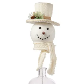 23" Snowman Head Cable Sweater Spray