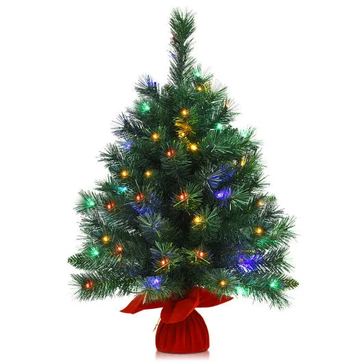 26" Pre-Lit Tabletop Artificial 8 Flash Modes Christmas Tree