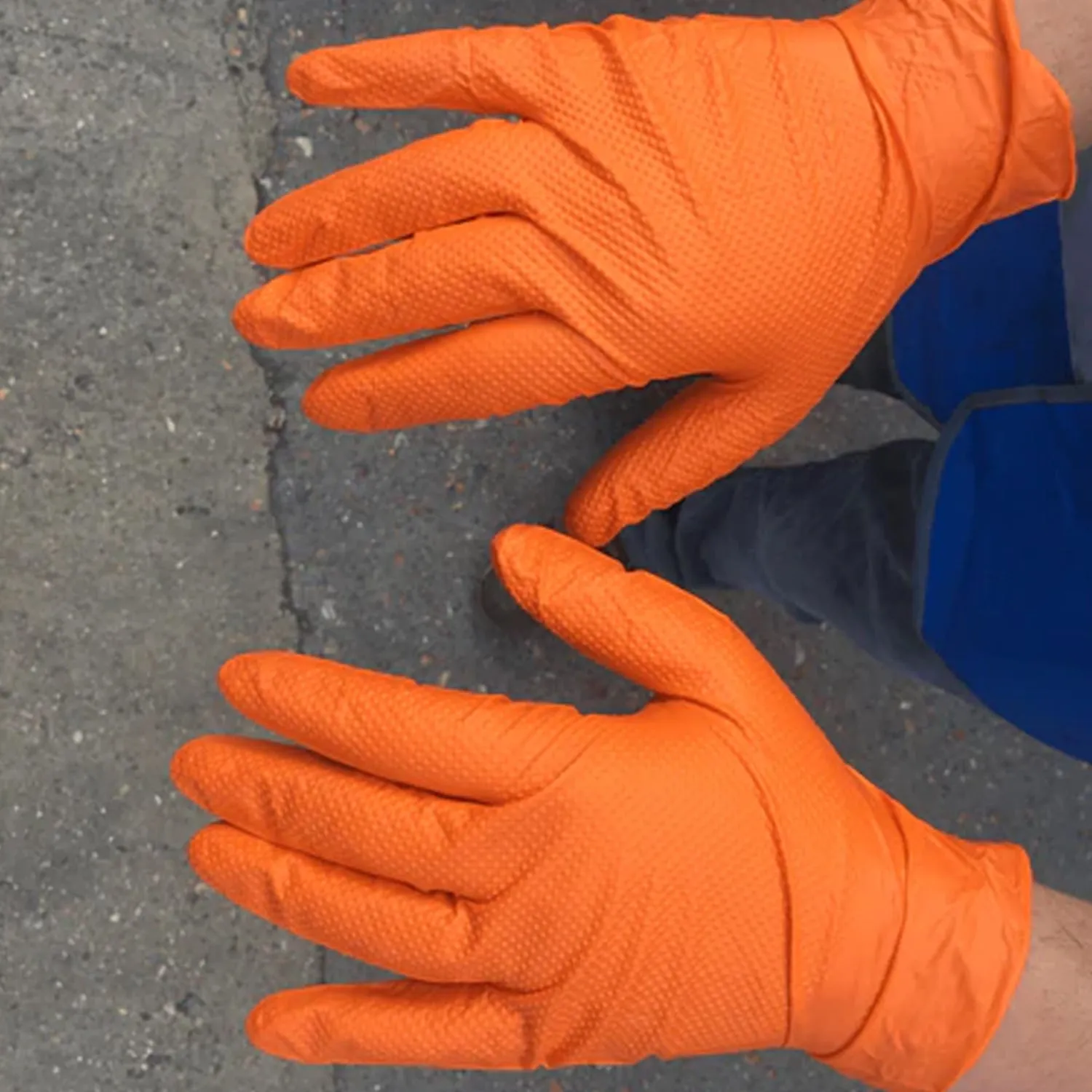 4851 2 Pair Large Orange Gloves For Types Of Purposes Like Washing Utensils, Gardening And Cleaning Toilet Etc.