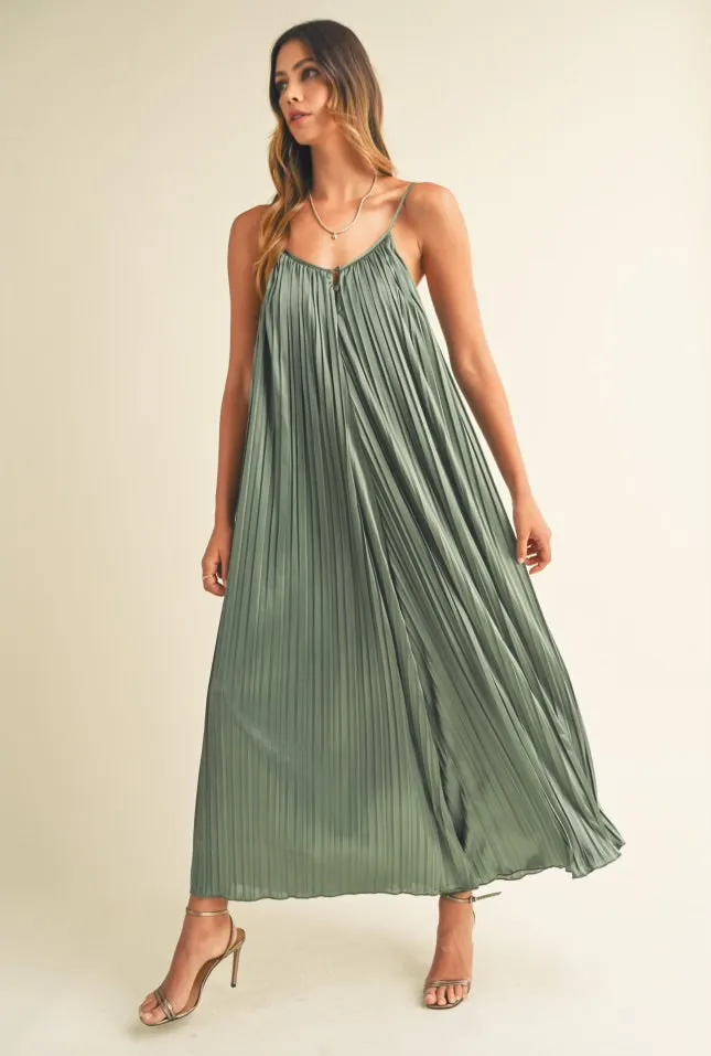 Alani Sleeveless Pleated Wide Leg Jumpsuit