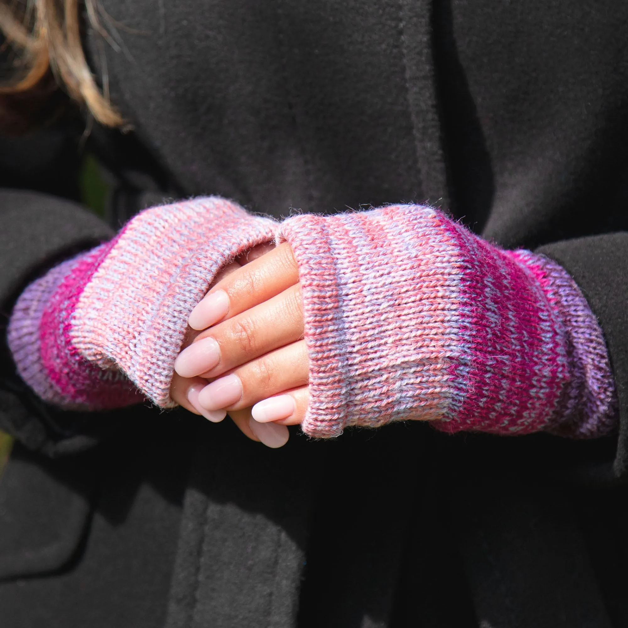 Alpaca Fingerless Mittens | Handmade, Fair Trade, 100% Alpaca Fiber