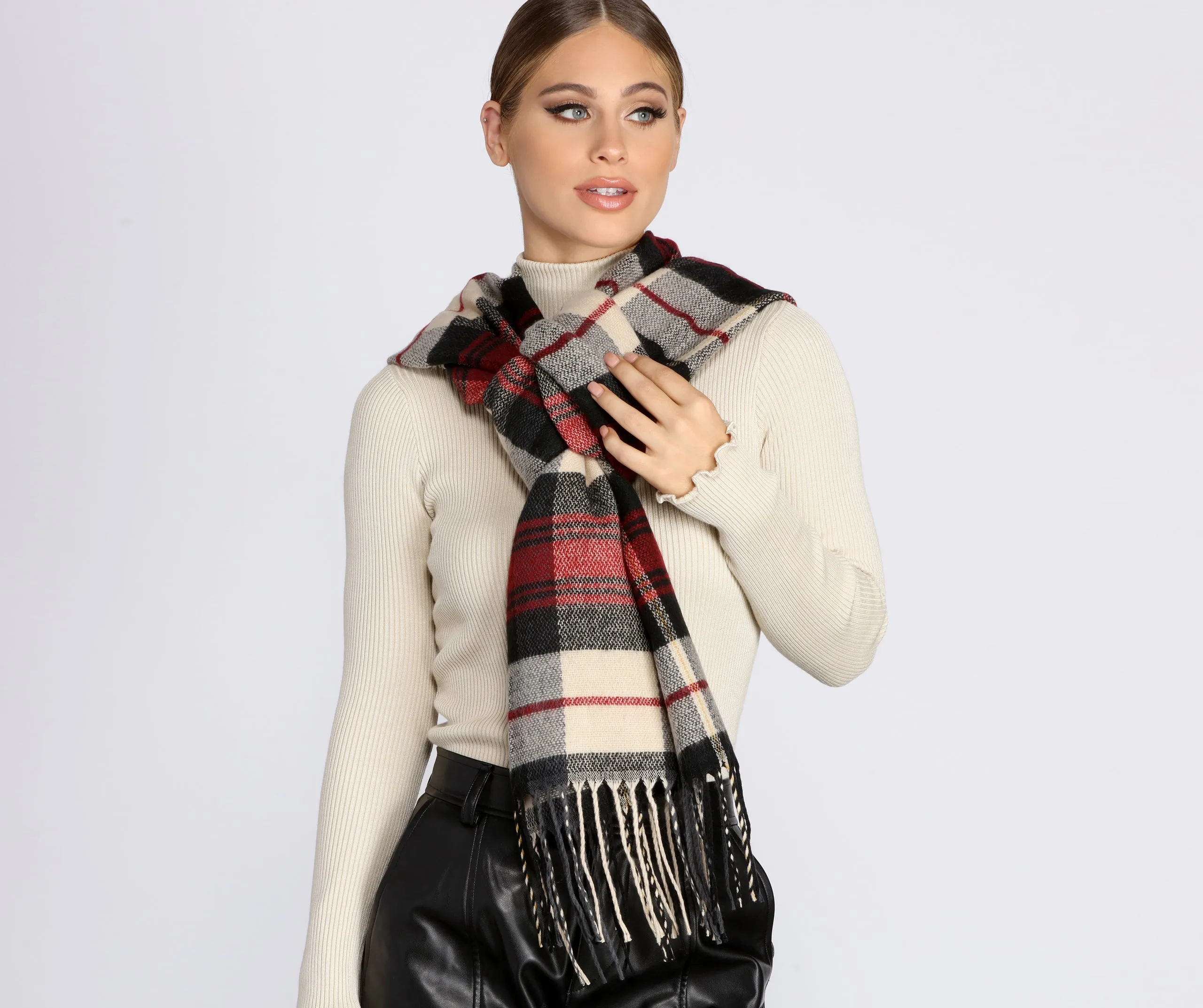 As The Leaves Fall Plaid Scarf