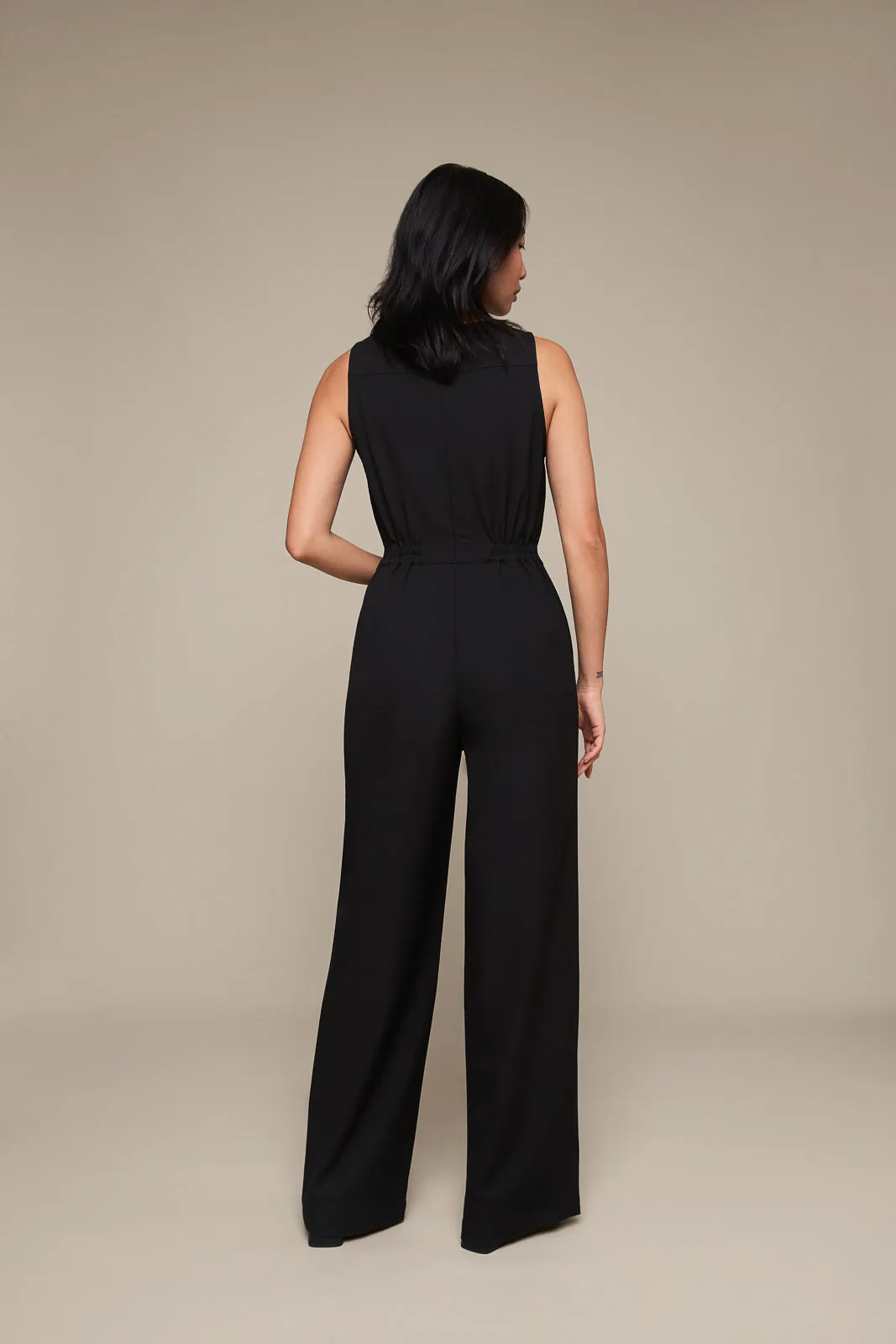 Black Boatneck Jumpsuit (Final Sale)