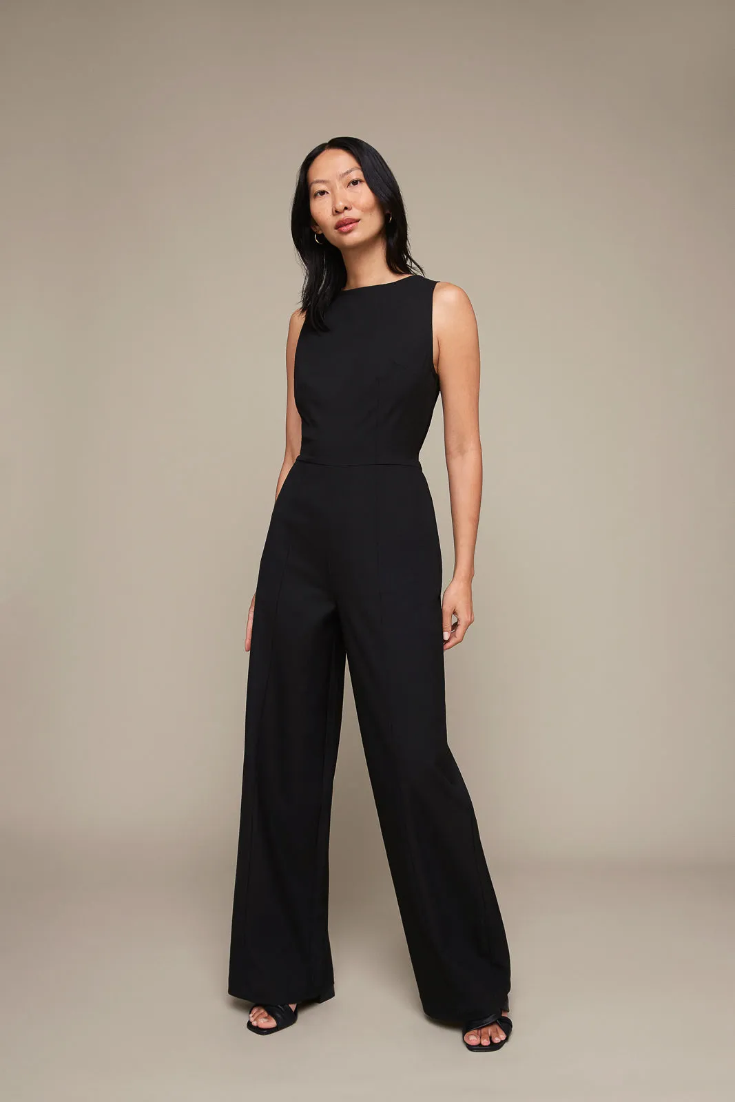 Black Boatneck Jumpsuit (Final Sale)