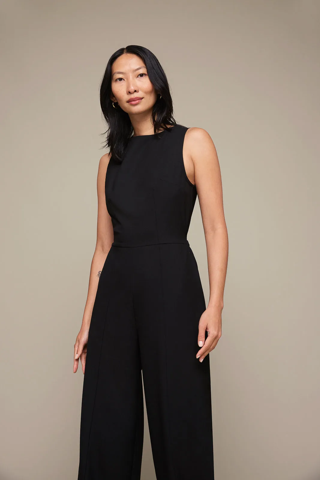 Black Boatneck Jumpsuit (Final Sale)