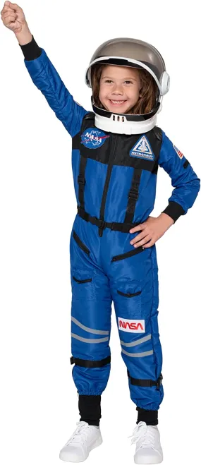 Blue Astronaut Costume with Helmet Unisex - Child