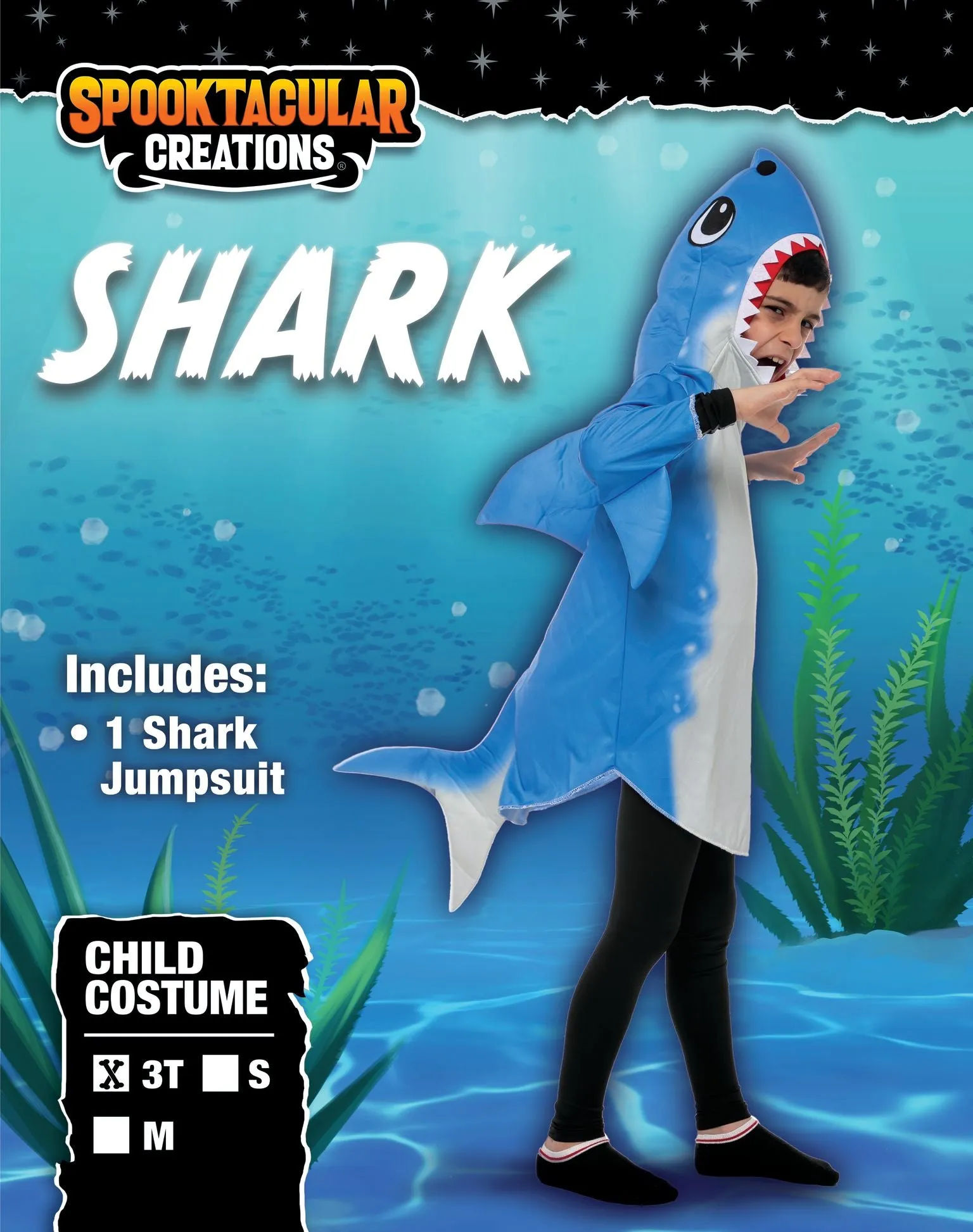 Blue Shark Costume Cosplay- Child