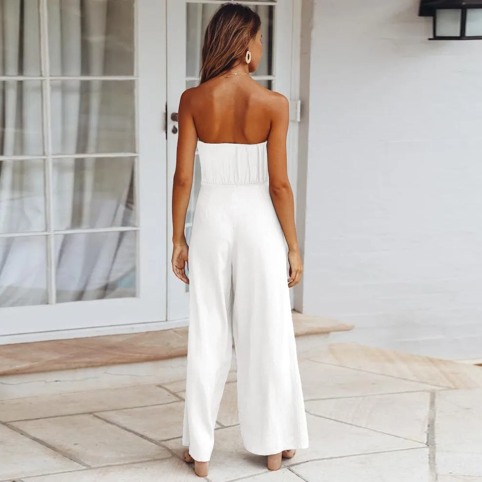 Bohemian Backless Rompers Jumpsuit