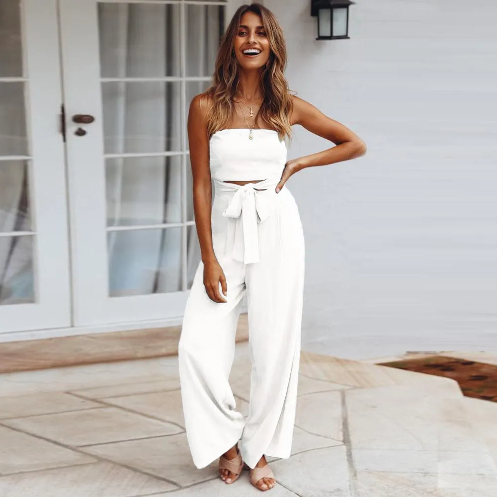 Bohemian Backless Rompers Jumpsuit