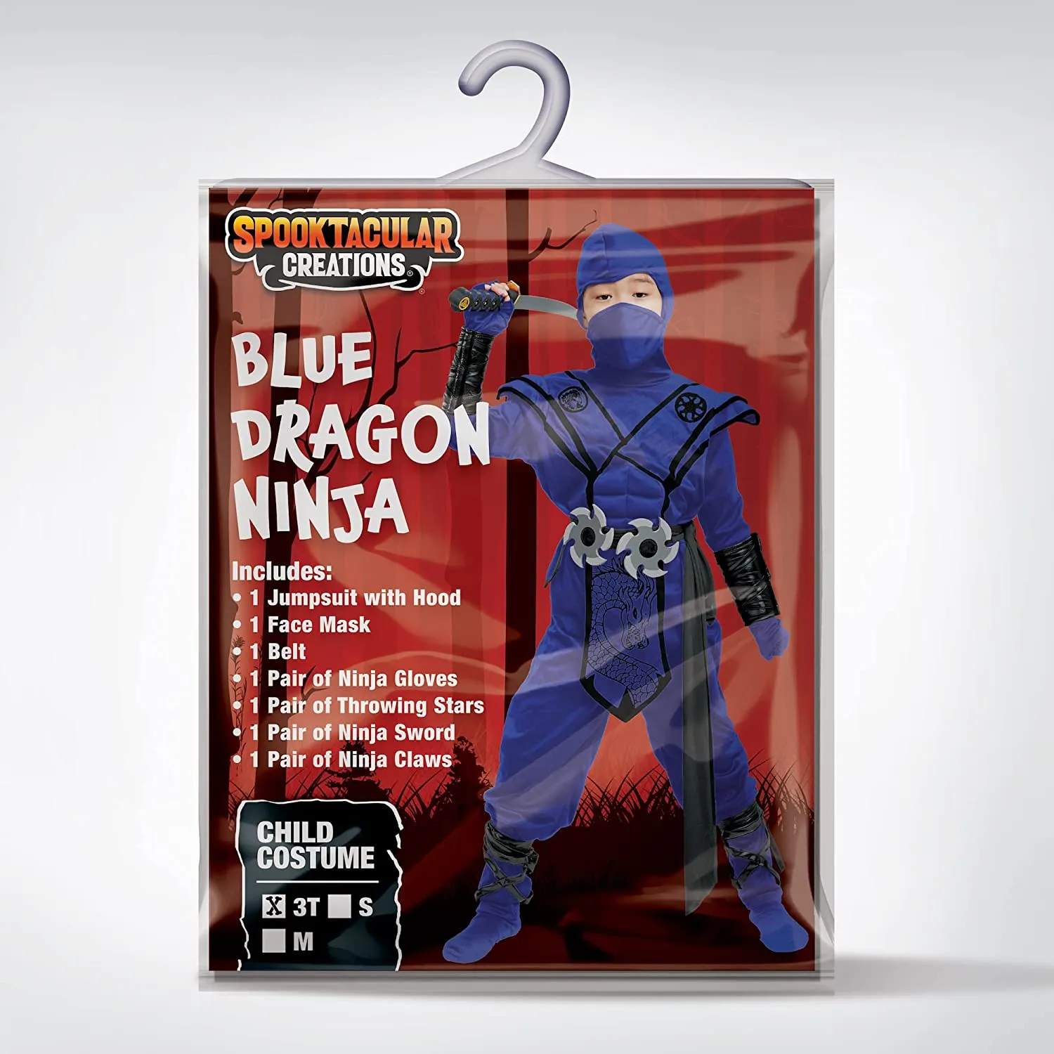 Boy Blue Dragon Ninja Costume - Child