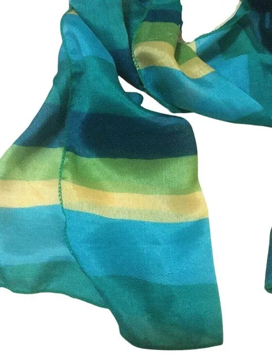 Bright Lightweight Striped Scarf