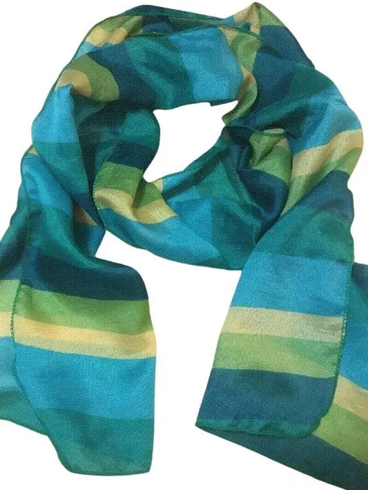 Bright Lightweight Striped Scarf