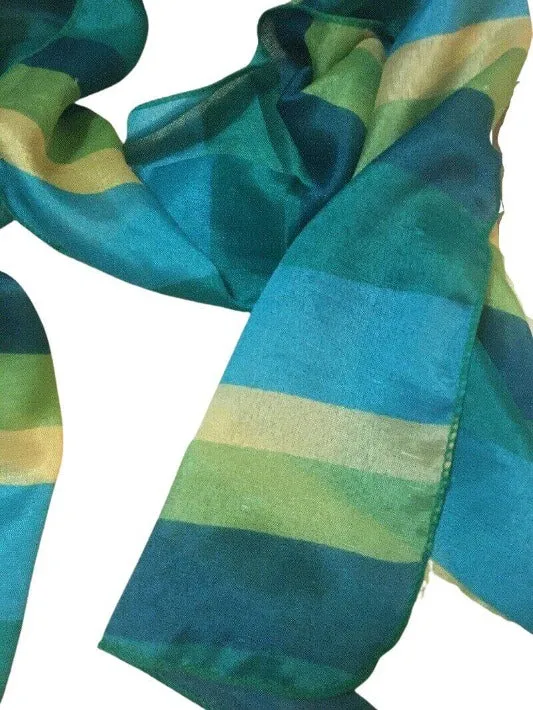 Bright Lightweight Striped Scarf