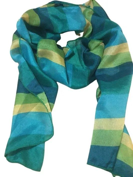 Bright Lightweight Striped Scarf