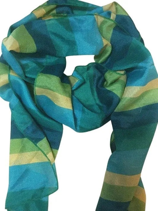 Bright Lightweight Striped Scarf