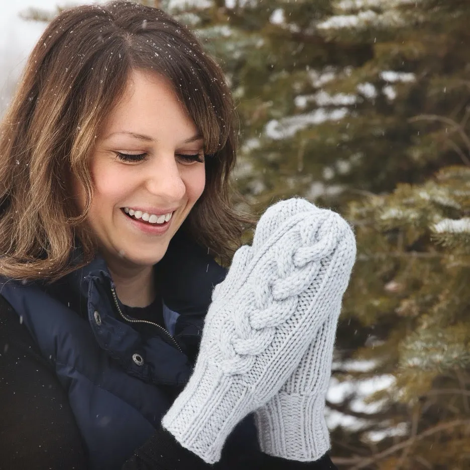 Bulky Cabled Mittens Knitting Pattern