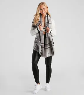 Bundle Up Plaid Blanket Scarf