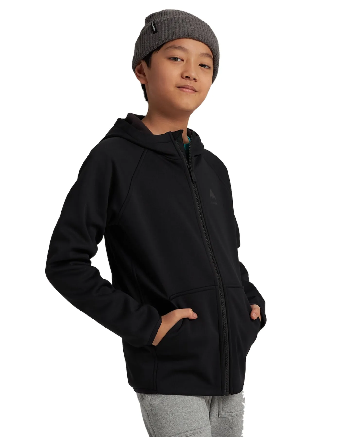 Burton Kids' Crown Weatherproof Full-Zip Fleece - True Black