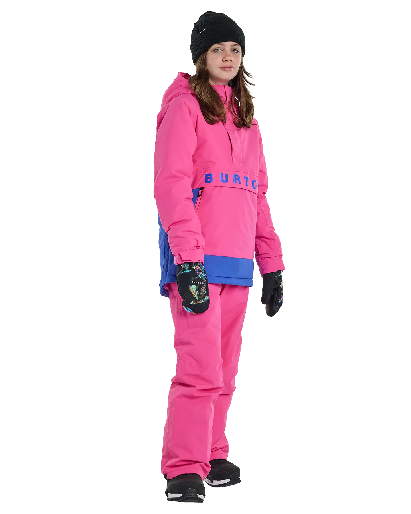 Burton Kids' Frostner 2L Anorak Snow Jacket - Fuchsia Fusion/Amparo Blue