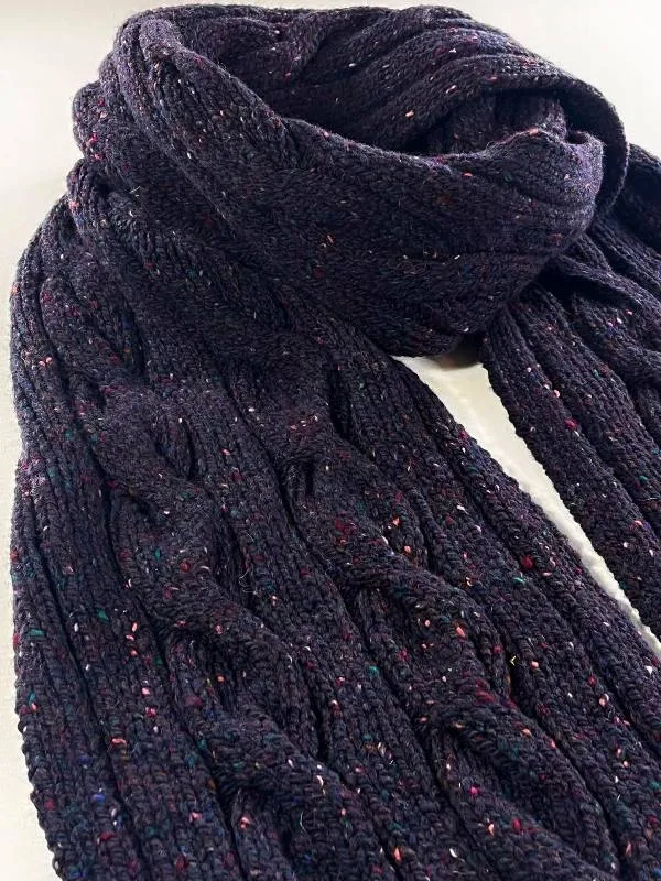 Cable and Rib Scarf – Seabed - Fisherman Out of Ireland