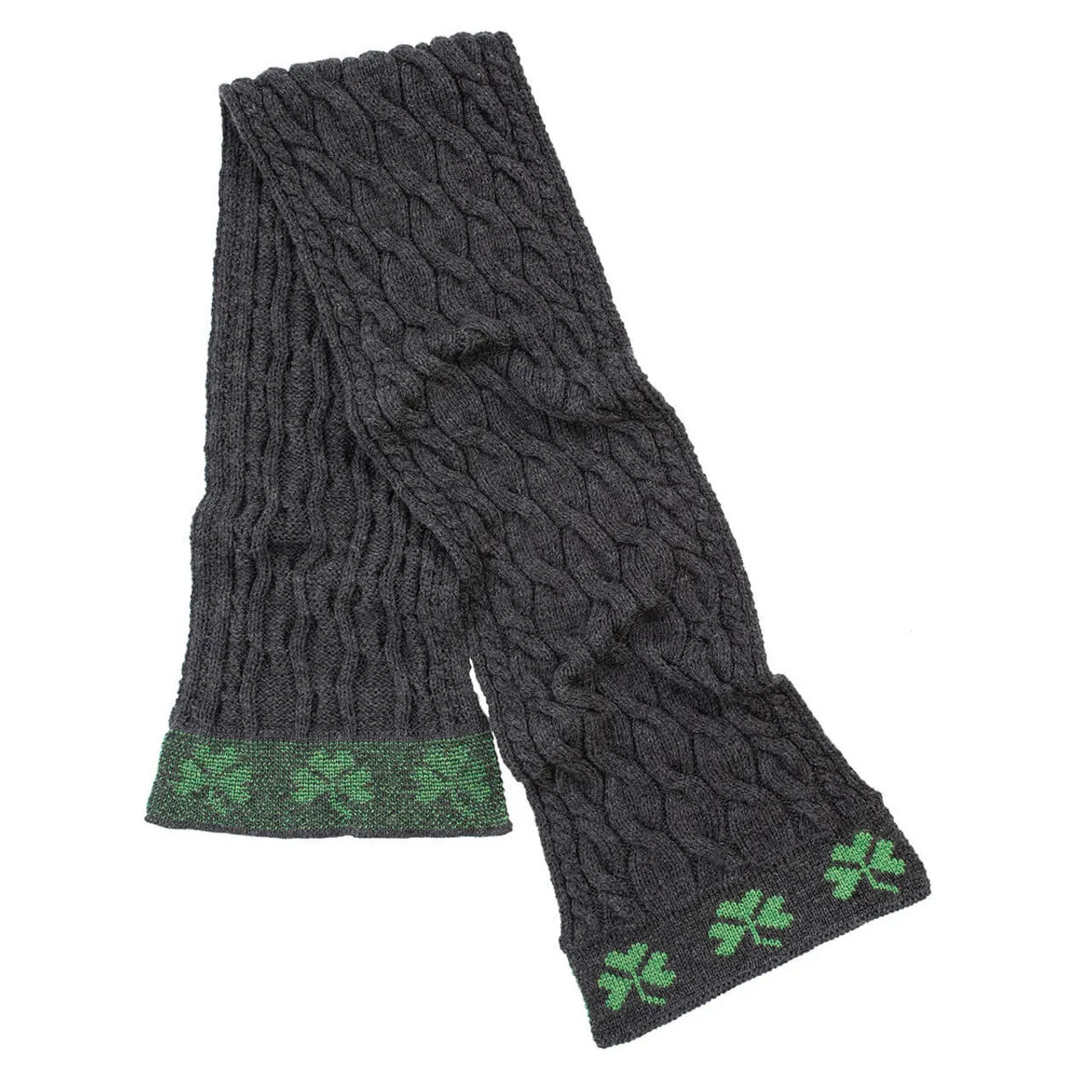 Cable Knit Shamrock Scarf