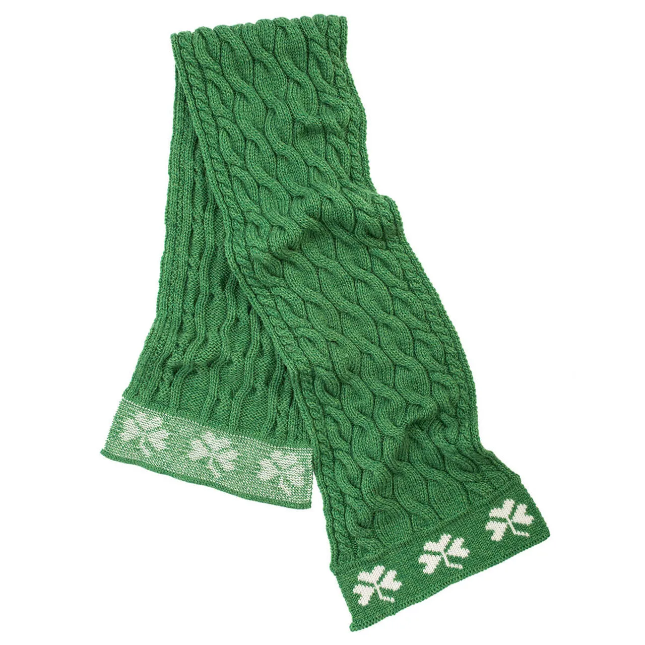 Cable Knit Shamrock Scarf