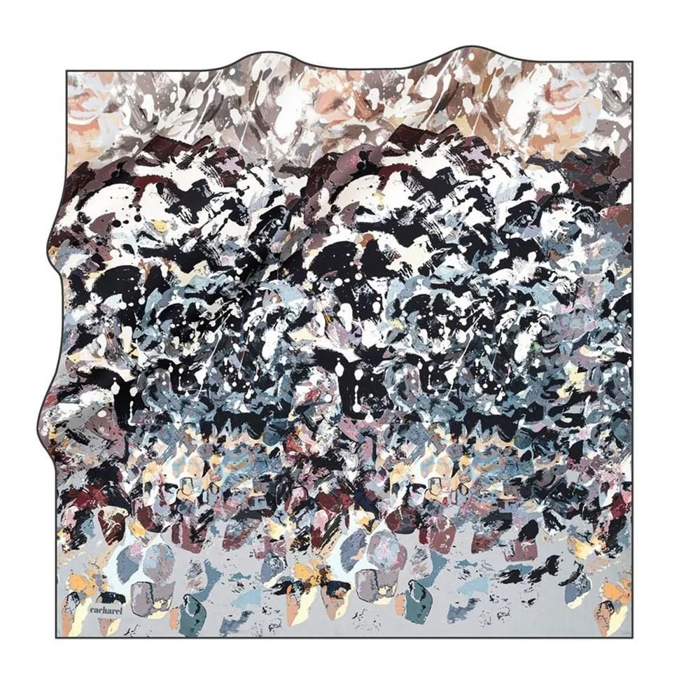 Cacharel Marble Silk Twill Scarf No. 71