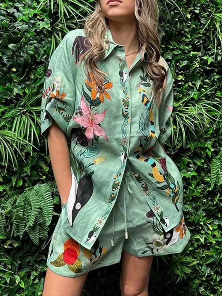 Casual Printed Summer Rompers