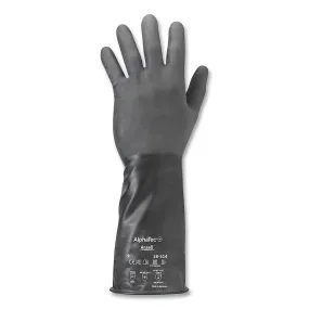 CHEMTEK 38-514 14 MIL 14IN BLK BUTYL ROUGH - ChemTek Protective Gloves, Black