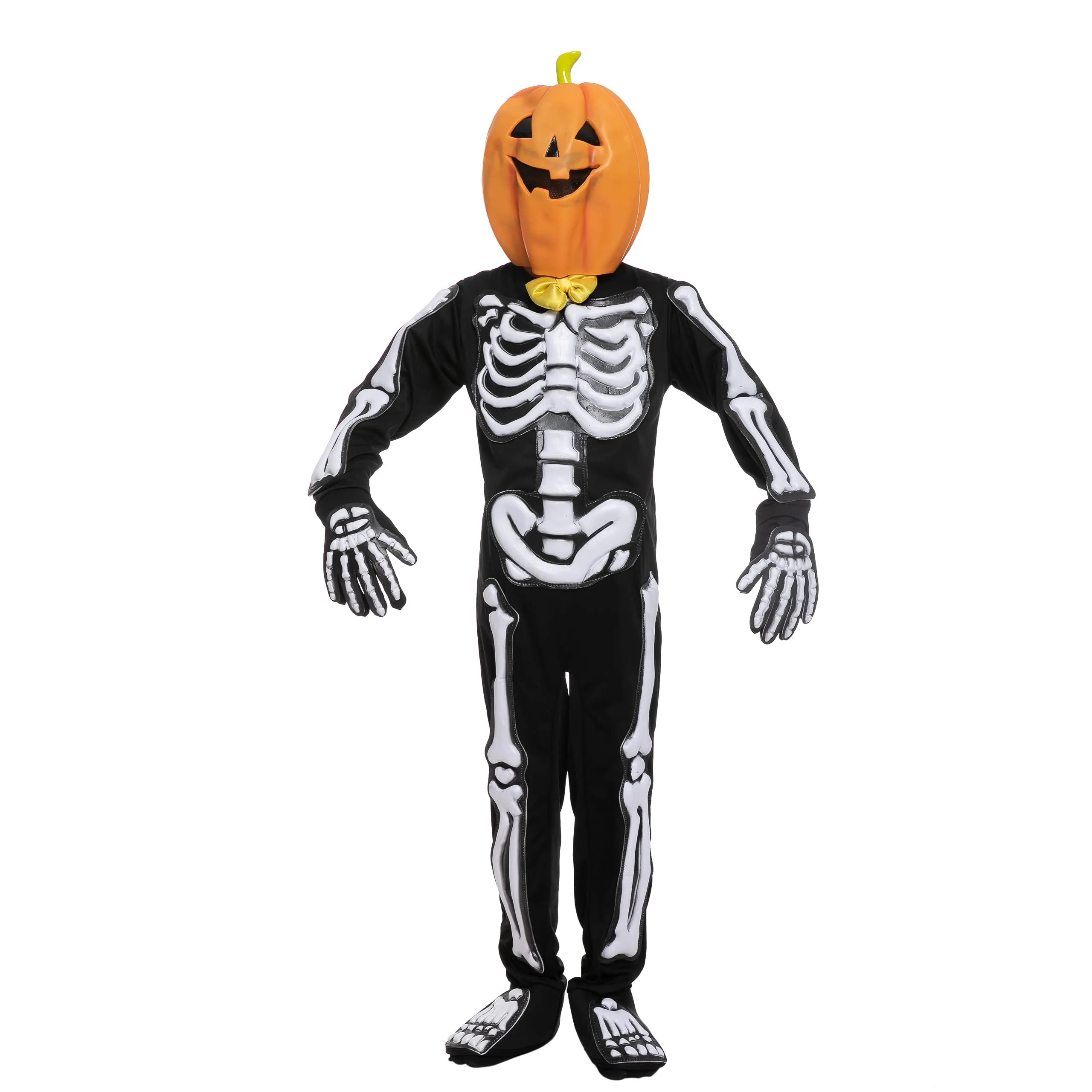 Child Boy Cute pumpkin skeleton costume