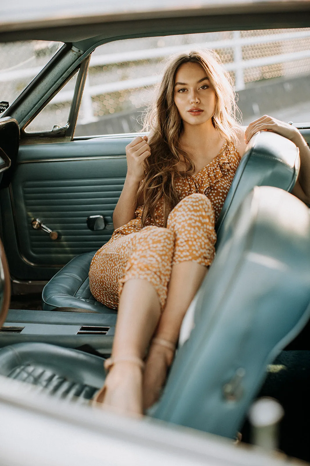 Chloe Jumpsuit | Yellow Polka Dot