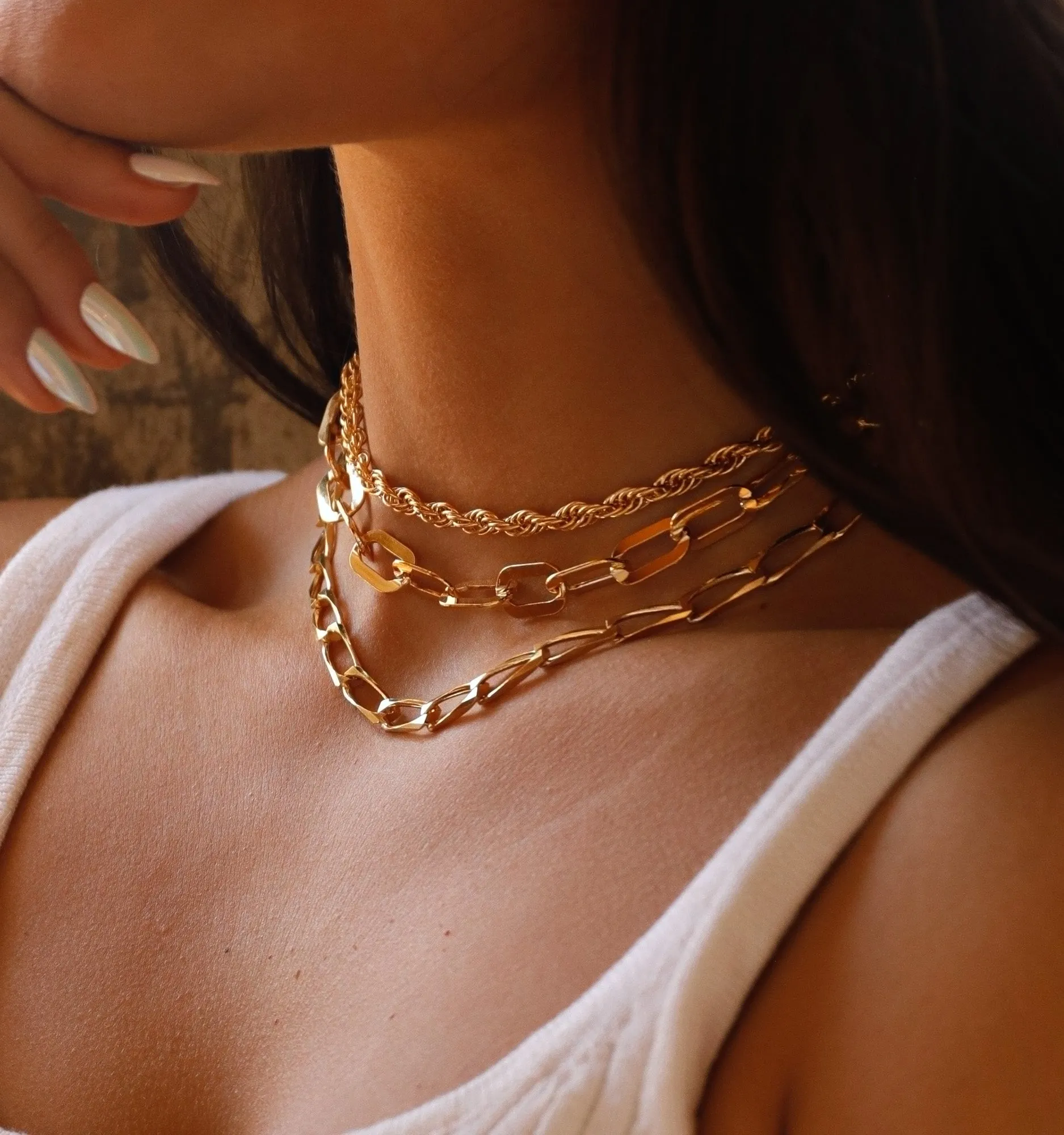 Chunky Chain Choker Necklace