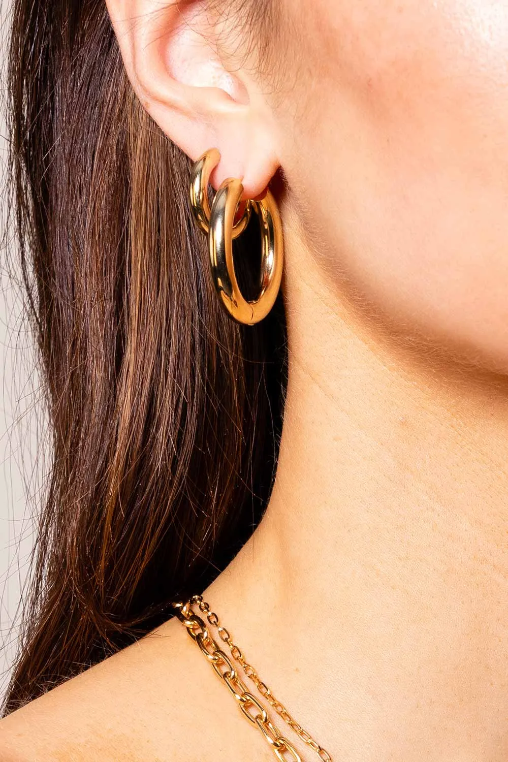 Chunky Hoops Gold