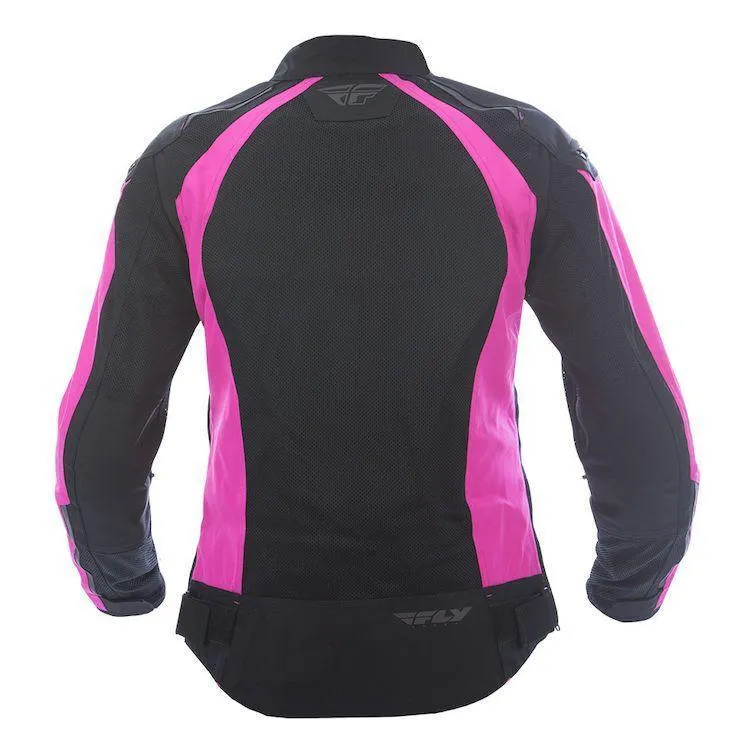 Close Out Fly Racing Coolpro 477-80582X Women's Pink and Black Mesh Jacket with Armor