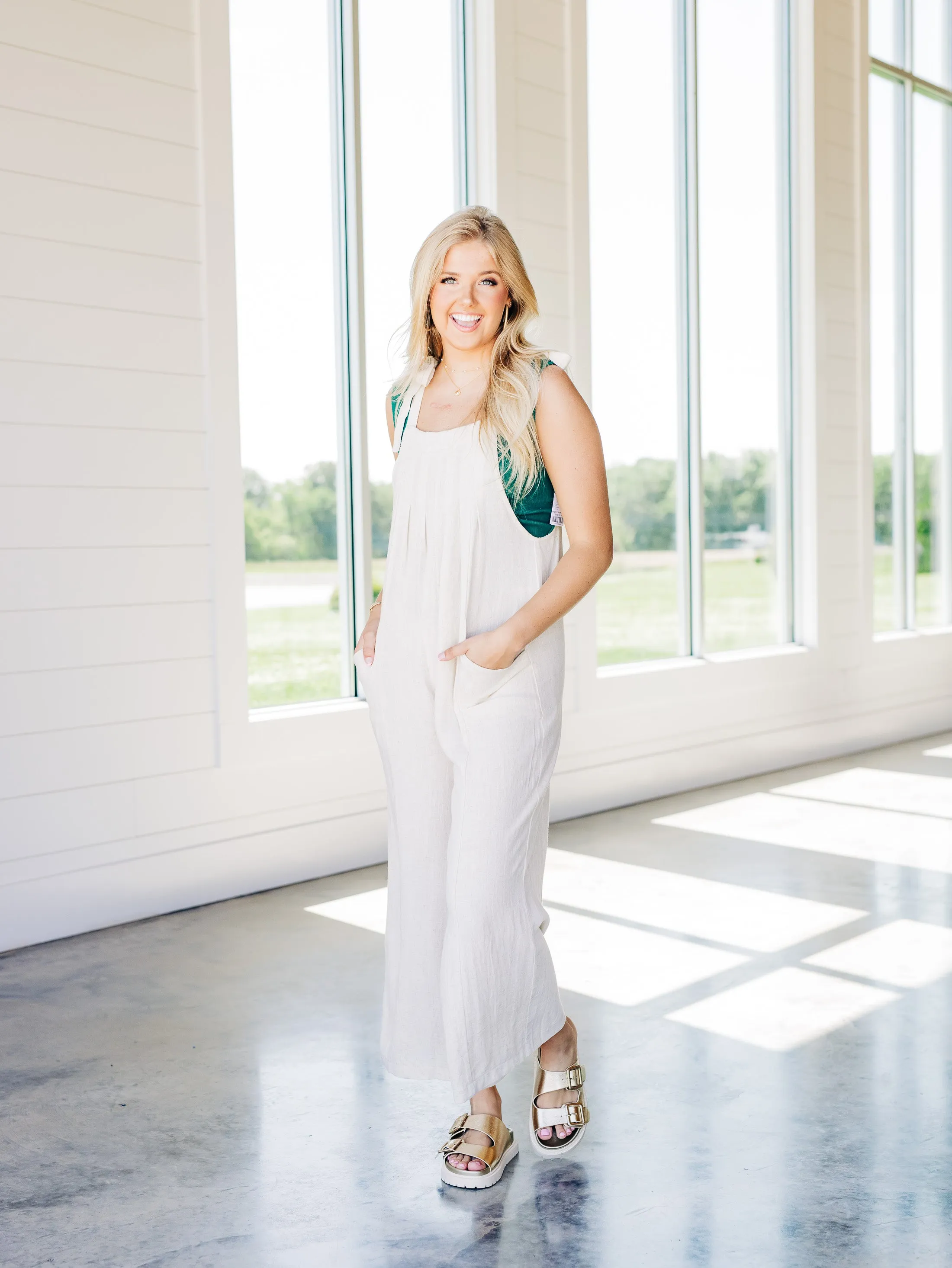 Cloud Nine Oatmeal Jumpsuit