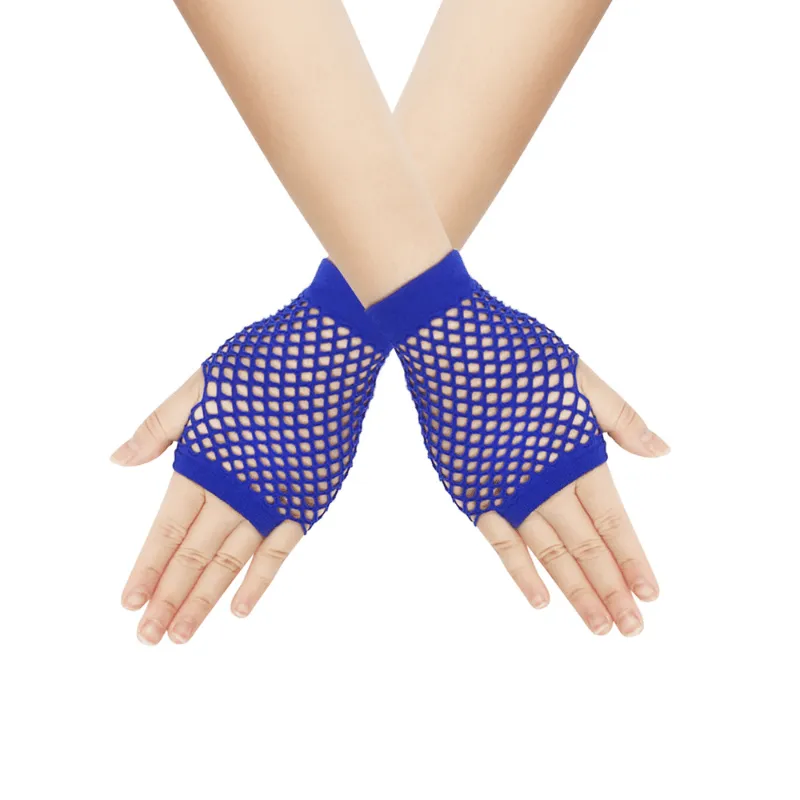 Colorful Fishnet Gloves Edgy Y2K Style for Women