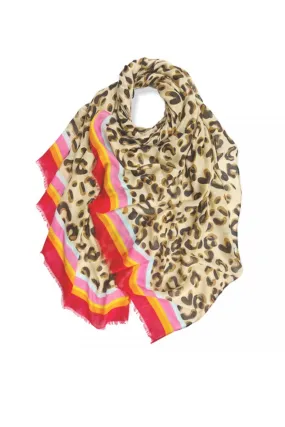 Colourful Leopard Print Scarf