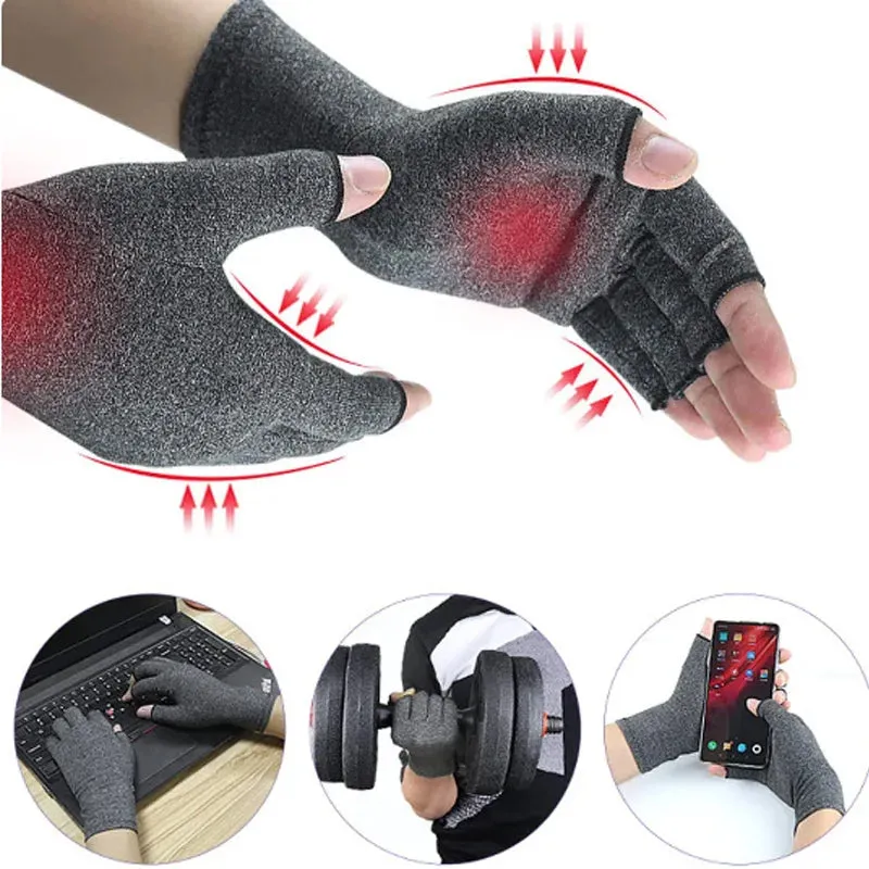 Compression Arthritis Gloves Wrist Support Joint Pain Relief Hand Brace Compression Gloves Therapy Wristband Cycling Gloves