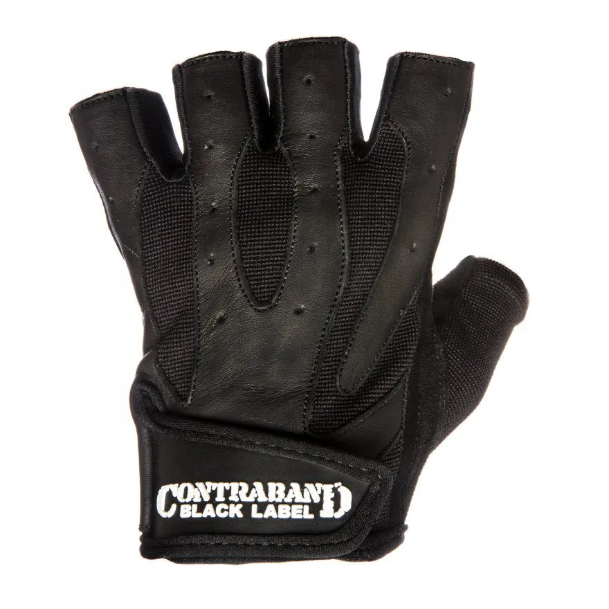 Contraband Black Label 5150 Pro Leather Lifting Gloves