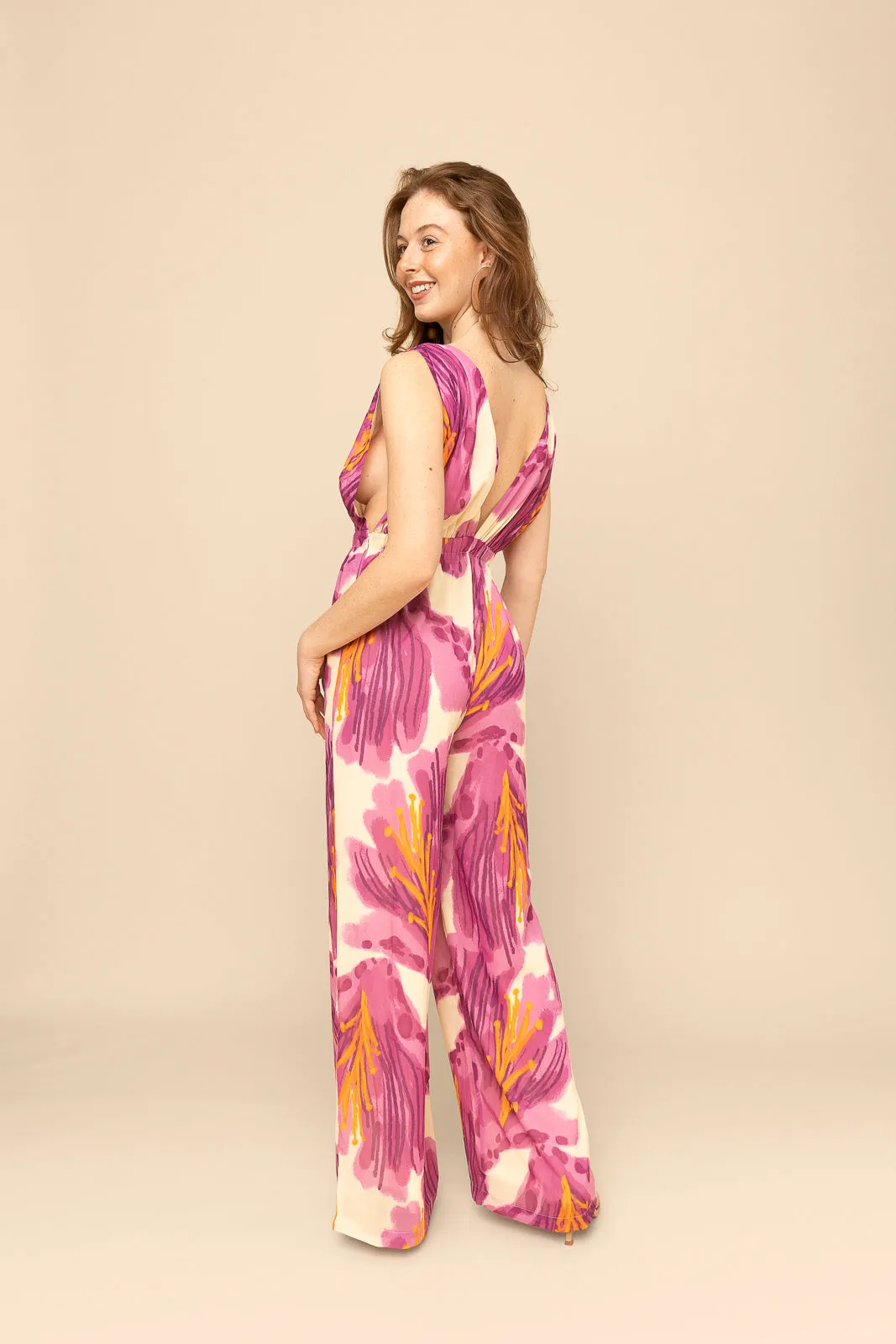 Cora Plunge Jumpsuit (Re-Mixed)