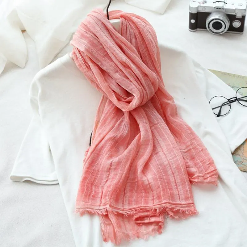 Cotton Linen Scarf Women Fashion Accessories E2701