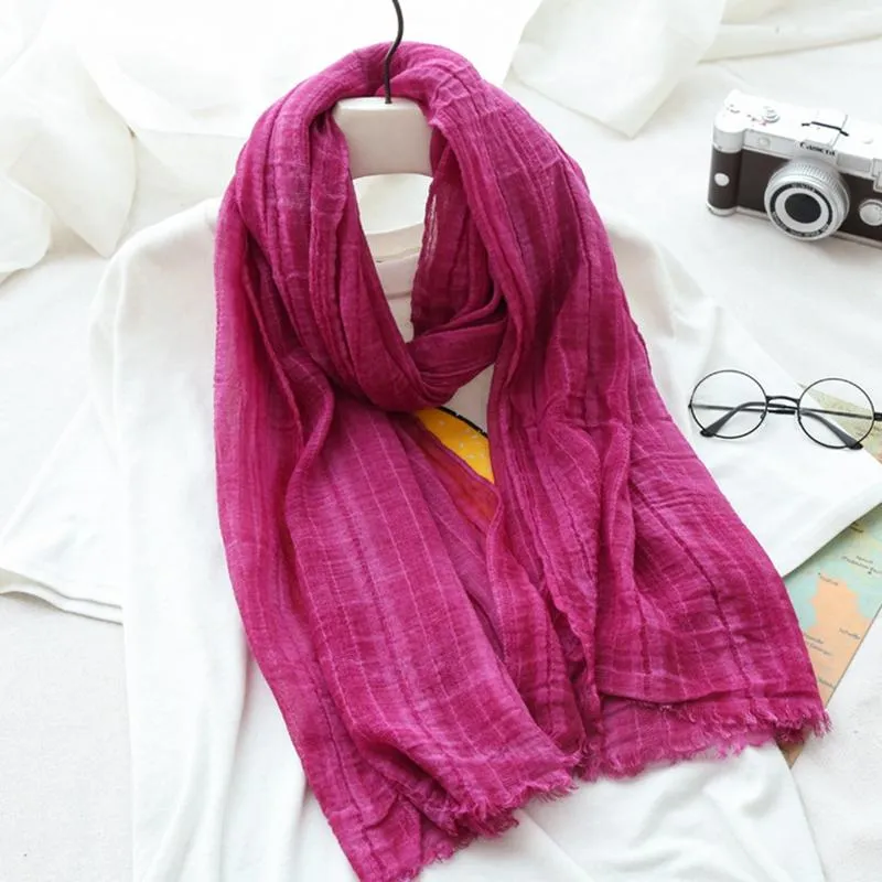 Cotton Linen Scarf Women Fashion Accessories E2701