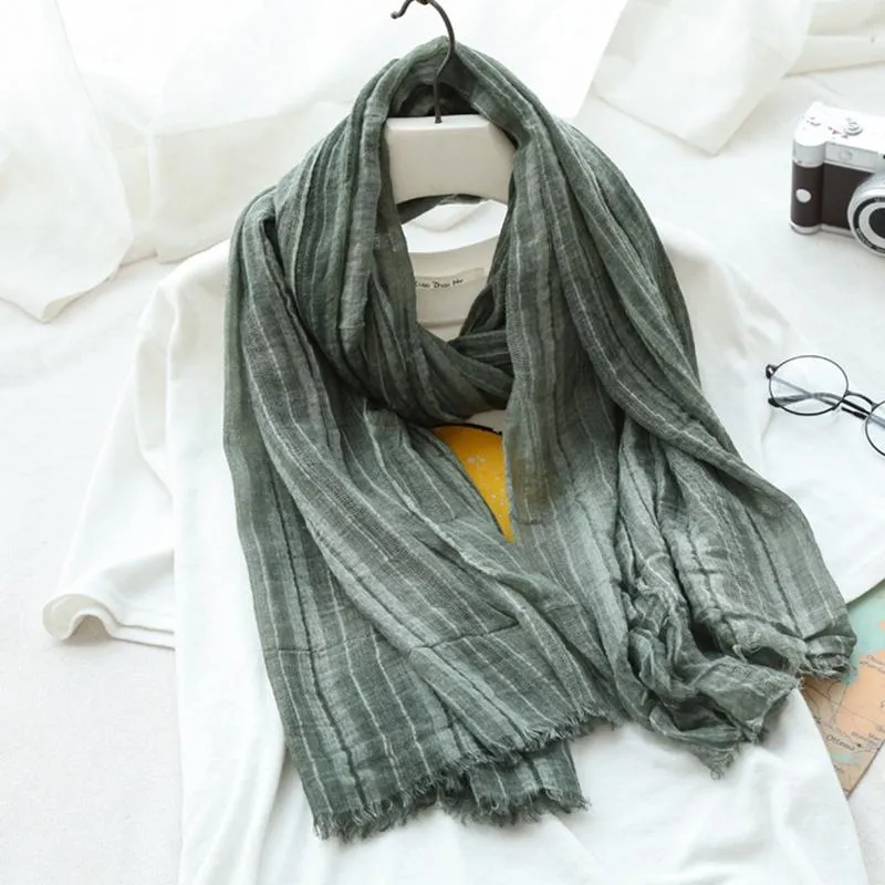 Cotton Linen Scarf Women Fashion Accessories E2701